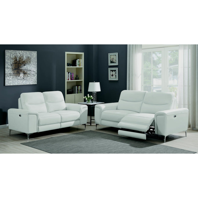 Coaster Furniture Largo Power Reclining Leather Match Loveseat 603395P IMAGE 7