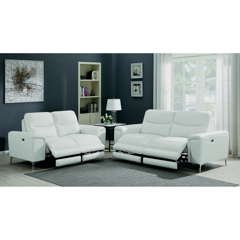 Coaster Furniture Largo Power Reclining Leather Match Loveseat 603395P IMAGE 8