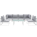 Modway Furniture Outdoor Seating Sets EEI-1729-WHI-GRY-SET IMAGE 1