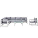 Modway Furniture Outdoor Seating Sets EEI-1736-WHI-GRY-SET IMAGE 2