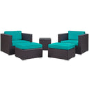 Modway Furniture Outdoor Seating Sets EEI-1809-EXP-TRQ-SET IMAGE 1