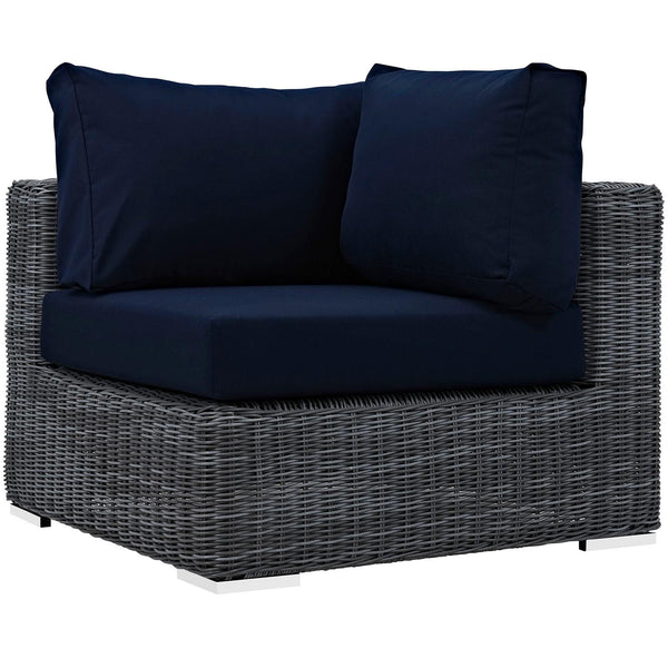 Modway Furniture Outdoor Seating Sectional Components EEI-1870-GRY-NAV IMAGE 1