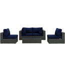 Modway Furniture Outdoor Seating Sets EEI-1882-CHC-NAV-SET IMAGE 2