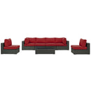Modway Furniture Outdoor Seating Sets EEI-1883-CHC-RED-SET IMAGE 2
