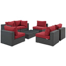 Modway Furniture Outdoor Seating Sets EEI-1883-CHC-RED-SET IMAGE 3