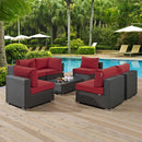 Modway Furniture Outdoor Seating Sets EEI-1883-CHC-RED-SET IMAGE 7