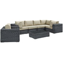 Modway Furniture Outdoor Seating Sets EEI-1892-GRY-BEI-SET IMAGE 2
