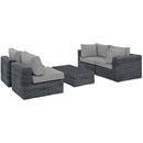 Modway Furniture Outdoor Seating Sets EEI-1896-GRY-GRY-SET IMAGE 3