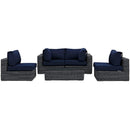 Modway Furniture Outdoor Seating Sets EEI-1896-GRY-NAV-SET IMAGE 2