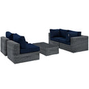Modway Furniture Outdoor Seating Sets EEI-1896-GRY-NAV-SET IMAGE 3