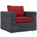 Modway Furniture Outdoor Seating Sets EEI-1902-GRY-RED-SET IMAGE 4