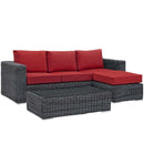 Modway Furniture Outdoor Seating Sets EEI-1903-GRY-RED-SET IMAGE 2