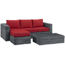 Modway Furniture Outdoor Seating Sets EEI-1903-GRY-RED-SET IMAGE 3