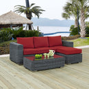 Modway Furniture Outdoor Seating Sets EEI-1903-GRY-RED-SET IMAGE 7