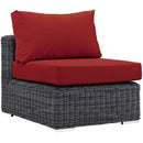 Modway Furniture Outdoor Seating Sets EEI-1904-GRY-RED-SET IMAGE 3