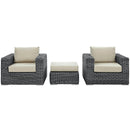 Modway Furniture Outdoor Seating Sets EEI-1905-GRY-BEI-SET IMAGE 1