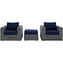 Modway Furniture Outdoor Seating Sets EEI-1905-GRY-NAV-SET IMAGE 1