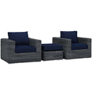 Modway Furniture Outdoor Seating Sets EEI-1905-GRY-NAV-SET IMAGE 2