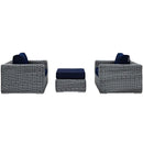 Modway Furniture Outdoor Seating Sets EEI-1905-GRY-NAV-SET IMAGE 3