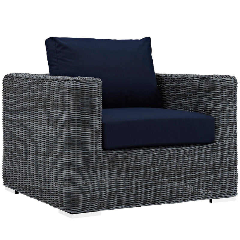 Modway Furniture Outdoor Seating Sets EEI-1905-GRY-NAV-SET IMAGE 4