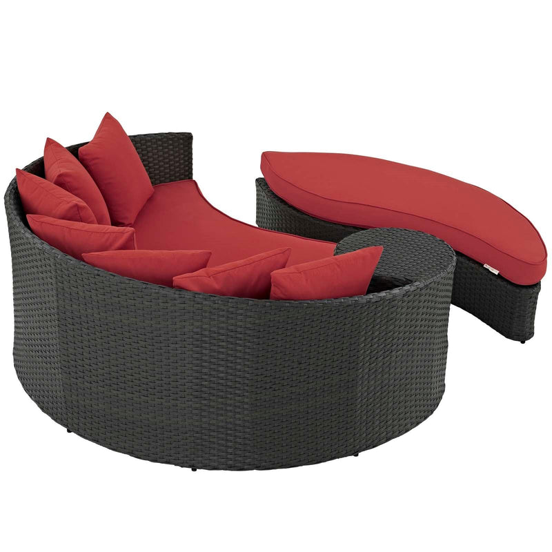 Modway Furniture Outdoor Seating Daybed EEI-1982-CHC-RED IMAGE 3