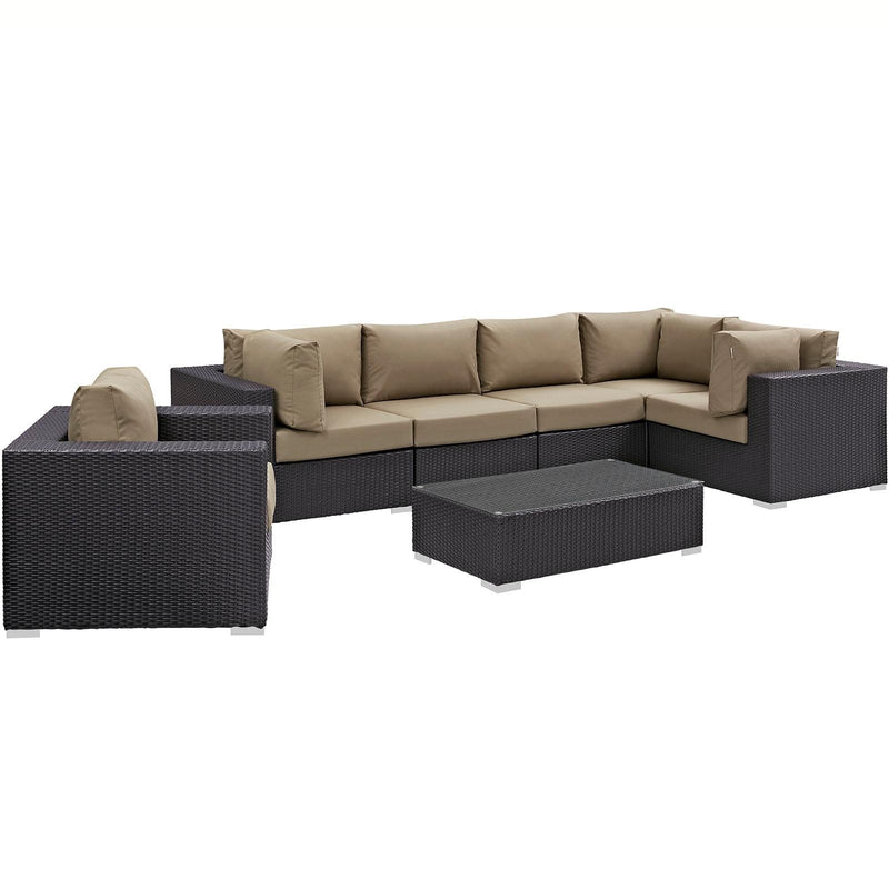 Modway Furniture Outdoor Seating Sets EEI-2157-EXP-MOC-SET IMAGE 2