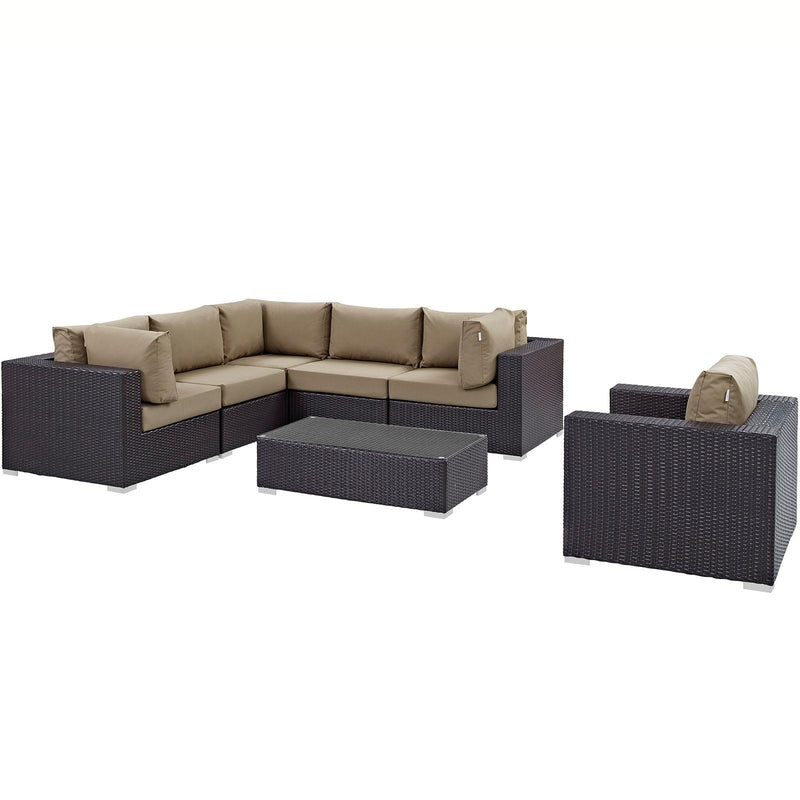 Modway Furniture Outdoor Seating Sets EEI-2157-EXP-MOC-SET IMAGE 3