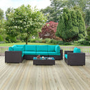 Modway Furniture Outdoor Seating Sets EEI-2157-EXP-TRQ-SET IMAGE 9