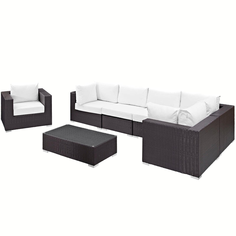 Modway Furniture Outdoor Seating Sets EEI-2157-EXP-WHI-SET IMAGE 4