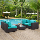 Modway Furniture Outdoor Seating Sets EEI-2163-EXP-TRQ-SET IMAGE 7