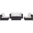 Modway Furniture Outdoor Seating Sets EEI-2163-EXP-WHI-SET IMAGE 2