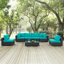 Modway Furniture Outdoor Seating Sets EEI-2164-EXP-TRQ-SET IMAGE 9
