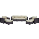 Modway Furniture Outdoor Seating Sets EEI-2200-EXP-BEI-SET IMAGE 2