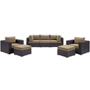 Modway Furniture Outdoor Seating Sets EEI-2200-EXP-MOC-SET IMAGE 2