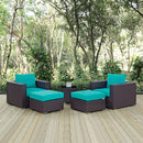 Modway Furniture Outdoor Seating Sets EEI-2201-EXP-TRQ-SET IMAGE 7