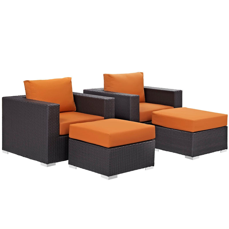 Modway Furniture Outdoor Seating Sets EEI-2202-EXP-ORA-SET IMAGE 3