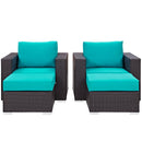 Modway Furniture Outdoor Seating Sets EEI-2202-EXP-TRQ-SET IMAGE 1