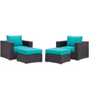 Modway Furniture Outdoor Seating Sets EEI-2202-EXP-TRQ-SET IMAGE 2