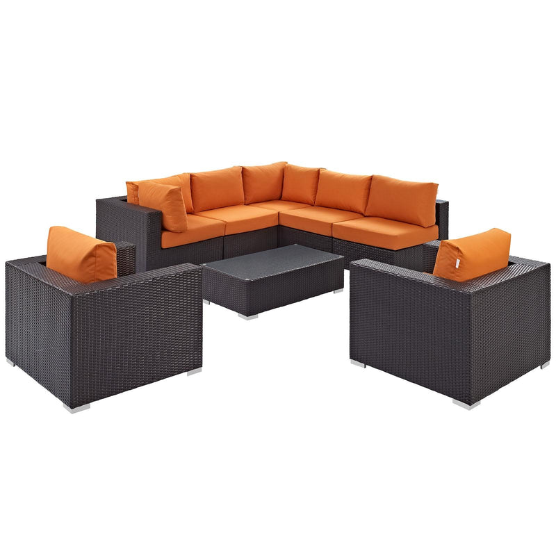Modway Furniture Outdoor Seating Sets EEI-2203-EXP-ORA-SET IMAGE 3