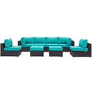 Modway Furniture Outdoor Seating Sets EEI-2204-EXP-TRQ-SET IMAGE 1