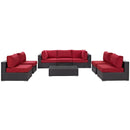 Modway Furniture Outdoor Seating Sets EEI-2205-EXP-RED-SET IMAGE 2