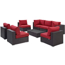 Modway Furniture Outdoor Seating Sets EEI-2205-EXP-RED-SET IMAGE 3