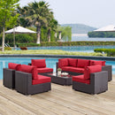 Modway Furniture Outdoor Seating Sets EEI-2205-EXP-RED-SET IMAGE 7