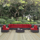 Modway Furniture Outdoor Seating Sets EEI-2205-EXP-RED-SET IMAGE 8
