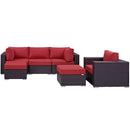 Modway Furniture Outdoor Seating Sets EEI-2207-EXP-RED-SET IMAGE 2