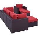 Modway Furniture Outdoor Seating Sets EEI-2207-EXP-RED-SET IMAGE 3