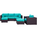 Modway Furniture Outdoor Seating Sets EEI-2207-EXP-TRQ-SET IMAGE 2