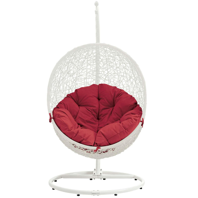 Modway Furniture Outdoor Seating Porch Swings EEI-2273-WHI-RED IMAGE 2