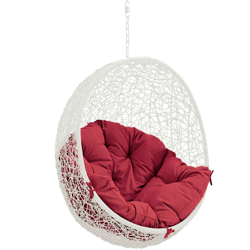 Modway Furniture Outdoor Seating Porch Swings EEI-2273-WHI-RED IMAGE 3