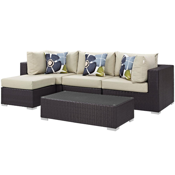 Modway Furniture Outdoor Seating Sets EEI-2362-EXP-BEI-SET IMAGE 1
